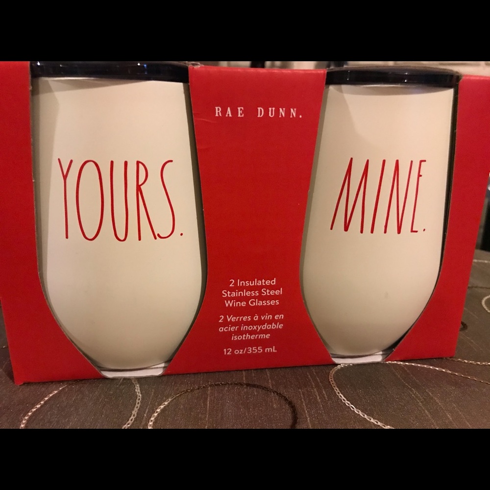Rae Dunn insulated wine glasses
